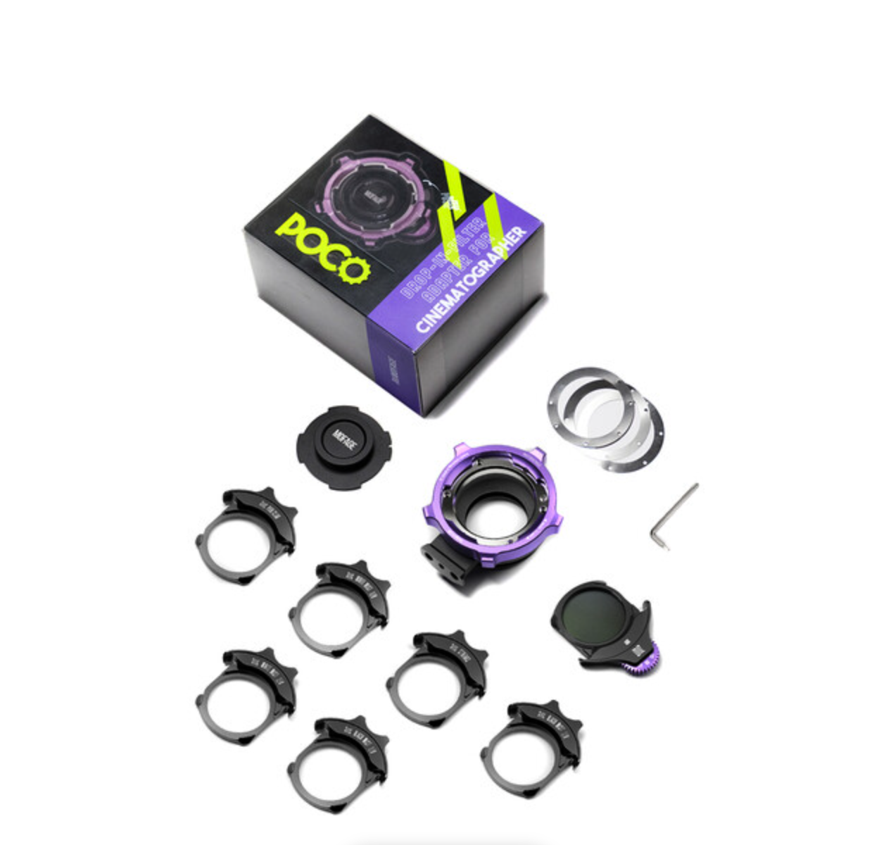MOFAGE POCO Drop-In Filter Lens Mount Adapter Advanced Kit (Canon RF to PL)
