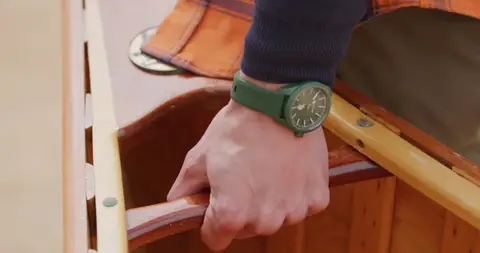 USPA Watch And Canoe Paddle Detail. marine_lifestyle visual reference, composition and color reference.