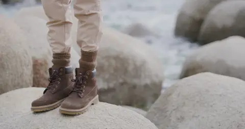 USPA Hiking Boots Granite Detail. product_detail visual reference, composition and color reference.
