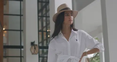 USPA Resort White Shirt Portrait. lifestyle visual reference, composition and color reference.