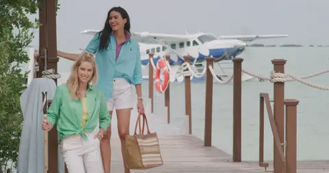 USPA Marina Boardwalk Pair. marine_lifestyle visual reference, composition and color reference.
